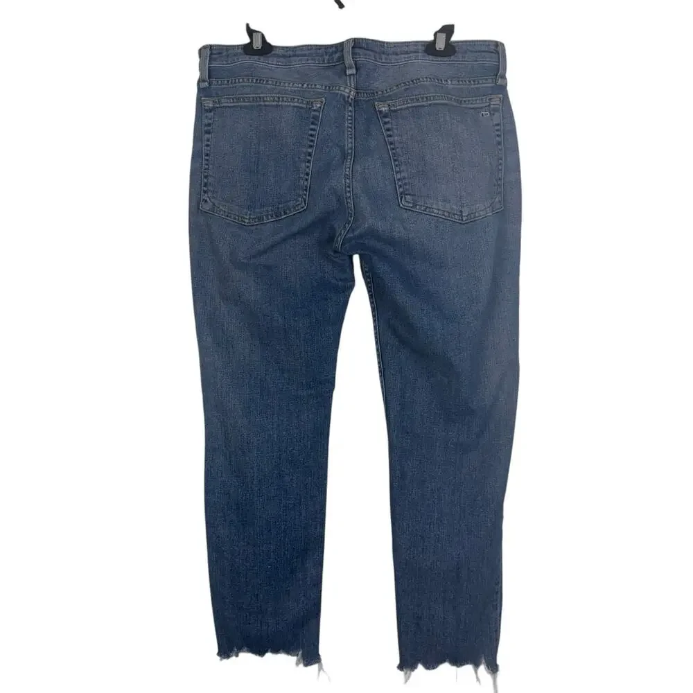Rag & Bone Jean Women Size 32 Dre Low-Rise Slim Boyfriend Raw Hem Modele - Picture 2 of 8